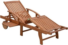 Chaise longue da giardino in legno marrone Beverly Hills - Garden Pleasure