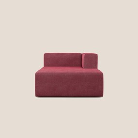 Nettuno modulo chaise longue in morbido tessuto bouclè T07 rosso