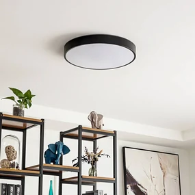 Lindby Smart plafoniera LED Innes nera 48 cm RGB CCT Tuya