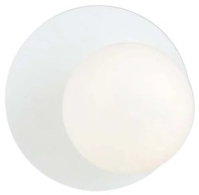 Applique Oslo bianca con sfera Satinata E14 da parete o soffitto