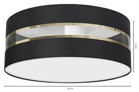 Plafoniera  ULTIMO 2xE27/60W/230V nera