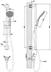 Asta Saliscendi Con Doccetta Anticalcare Flessibile 150 Cm Cromo Gessi Emporio 47306