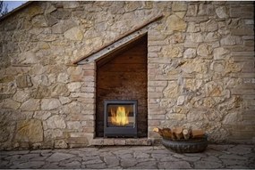 Stufa A Legna In Ghisa Moderna Certificata 4 Stelle 8 kW Ainhoa Fundicio