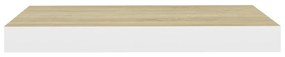 Scaffali a parete 4 pz rovere e bianco 50x23x3,8 cm in mdf