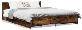 Giroletto Con Cassetti Rovere Fumo 120x190 Cm Legno Multistrato /