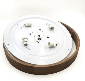 Brilagi - Plafoniera LED CARVALHO 4xE27/60W/230V finitura rovere ciliegio Ø 57,5 cm