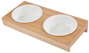 Set di ciotole in ceramica con base per cani ø 12 cm - Love Story