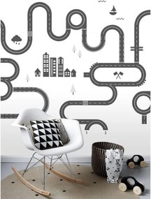 Fotomurale ESTA Disegno strada, nero e bianco 139X280 cm