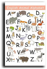 Quadro per bambini 45x70 cm Alphabet - Wallity