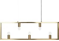 Lampadario con lampadine multiple in metallo e ottone soggiorno glamour