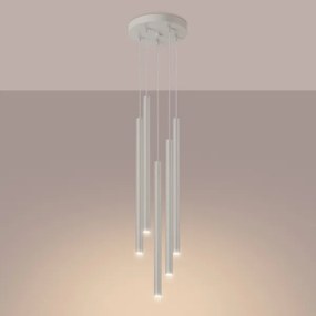 Sollux SL.1516 - Lampadario a sospensione con filo PASTELO 5xG9/8W/230V color crema