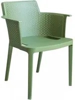 Poltrona da esterno ed interno in Polipropilene cm 60x58x76,5 - KAMALA Colore: Verde