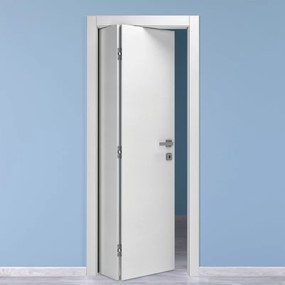 Porta pieghevole a libro asimmetrica Kent bianco L 80 x H 210 cm sinistra