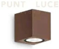 Applique zeno square corten 1 luce attacco gu10 ip65 h.8cm