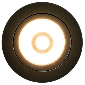 Faretto da incasso nero 9,5 cm con LED 1015 lm dimmerabile IP23 - Gaius