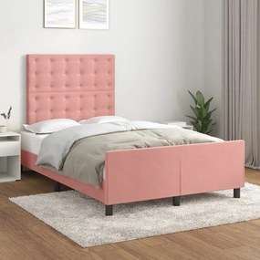 Giroletto Senza Materasso Rosa 120x190 Cm Velluto /
