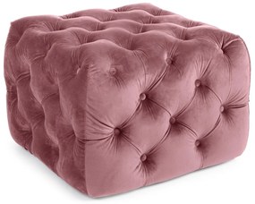 Andrea Bizzotto Evan Pouf stile atmosphere con piedini e rivestimento effetto velluto Blush S