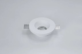 Portafaretto GU10 e MR16 in Gesso Pitturabile Tondo Ø130x45mm