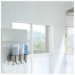 Dispenser di sapone a parete in acciaio inox in argento 1,32 l - simplehuman