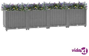 vidaXL Fioriera Rialzata 160x40x38 cm in Polipropilene