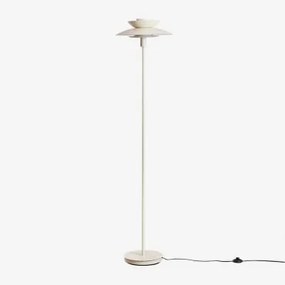 Lampada Da Terra Alicia In Ferro Beige Crema - Sklum