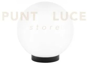 Lumetto polly sfera bianca montatura nera 1 luce attacco e27 ip44 2...