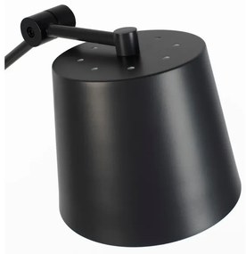 Lampada da terra nera con paralume in metallo (altezza 135 cm) Hajo - White Label