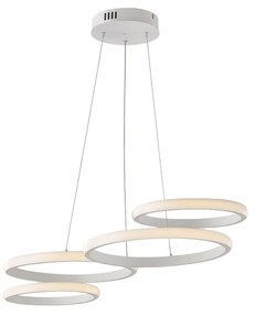 Sospensione Moderna Hobart Plastica Bianco Led 40W Dimmerabile 3000-4000-6000K