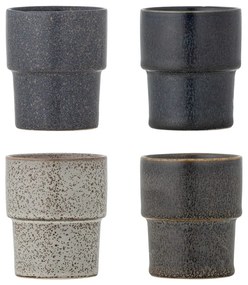 Tazzine in set per espresso marroni in gres 4 pz 150 ml Ewan – Bloomingville