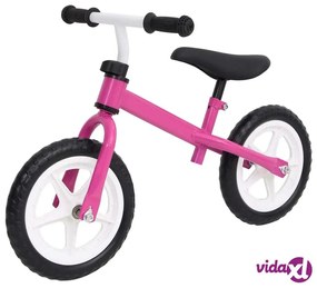 vidaXL Bicicletta Senza Pedali con Ruote da 9,5 Pollici Rosa