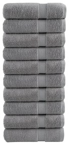 Asciugamani Da Bagno Solund 10 Pz Grigi 100x150 Cm 600gsm /