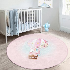 Tappeto rosa per bambini ø 120 cm Comfort - Mila Home