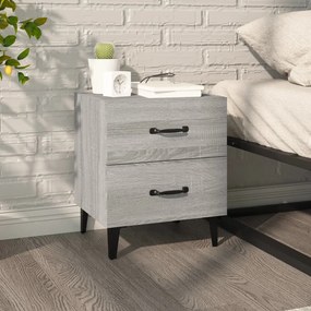 Comodino Grigio Sonoma 40x35x47,5 Cm /