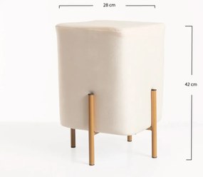 Puff Roys Velluto - Beige