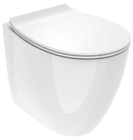 Wc a Terra Senza Brida Ercos "Kite" Bianco Lucido