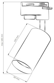 Faretto per sistema a binario MARIBEL 1xGU10/10W/230V bianco