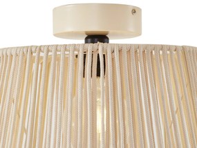 Plafoniera da esterno Japandi con corda beige IP54 - Jayla