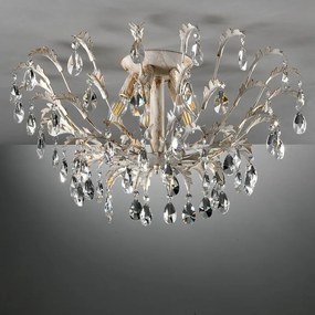 Plafoniera neoclassico Plafoniera neoclassico CESTA 5 x E14 Ø 65 cm bianco IP20, 5XE14
