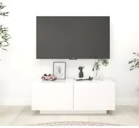 Mobile TV Bianco Lucido 100x35x40 cm in Truciolato 804442