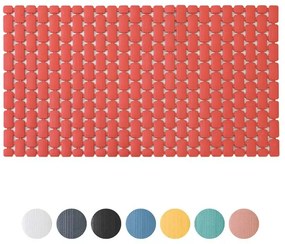 Tappetino antiscivolo doccia rosso 40x73 cm in plastica Spring