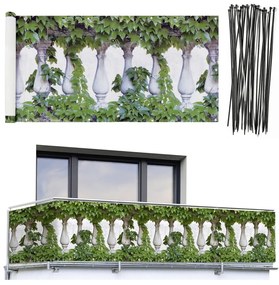 Schermo per balcone in plastica verde 500x85 cm - Maximex