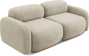 Divano componibile beige con rivestimento in bouclé 190 cm Ailani – Makamii