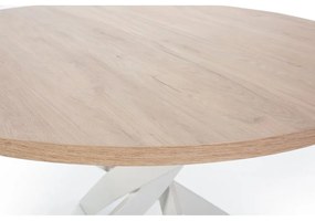 Tavolo da pranzo rotondo con piano effetto rovere ø 120 cm Ther – Marckeric