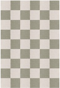 Tappeto in iuta a pelo corto tessuto a mano Chess Flatweave