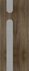 Pannello per porta d'ingresso P390 pellicolato pvc noce L 92 x H 210.5 cm, Sp 12 mm apertura destra