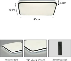 Brilagi - Plafoniera LED dimmerabile SMART LED/36W/230V 53x53 cm Wi-Fi Tuya + telecomando