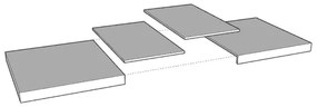 Tavolo 90X160 NAXY Cemento allungabile a 264 cm