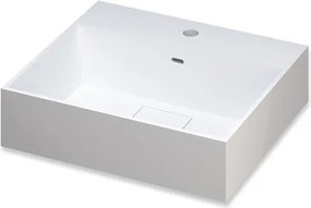 Lavabo Cortina in resina L51 X P45X H11,5 cm bianco