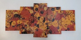 Quadri 5 pezzi – Astrazione ispirata a G. Klimt