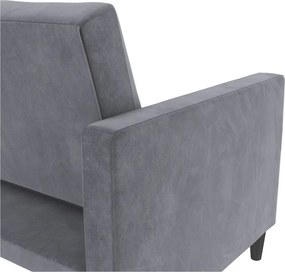 Divano grigio in velluto 207 cm Celine - Støraa